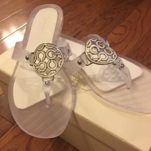 NEW NEVER WORN Coach Chrissy frosted jelly shoes